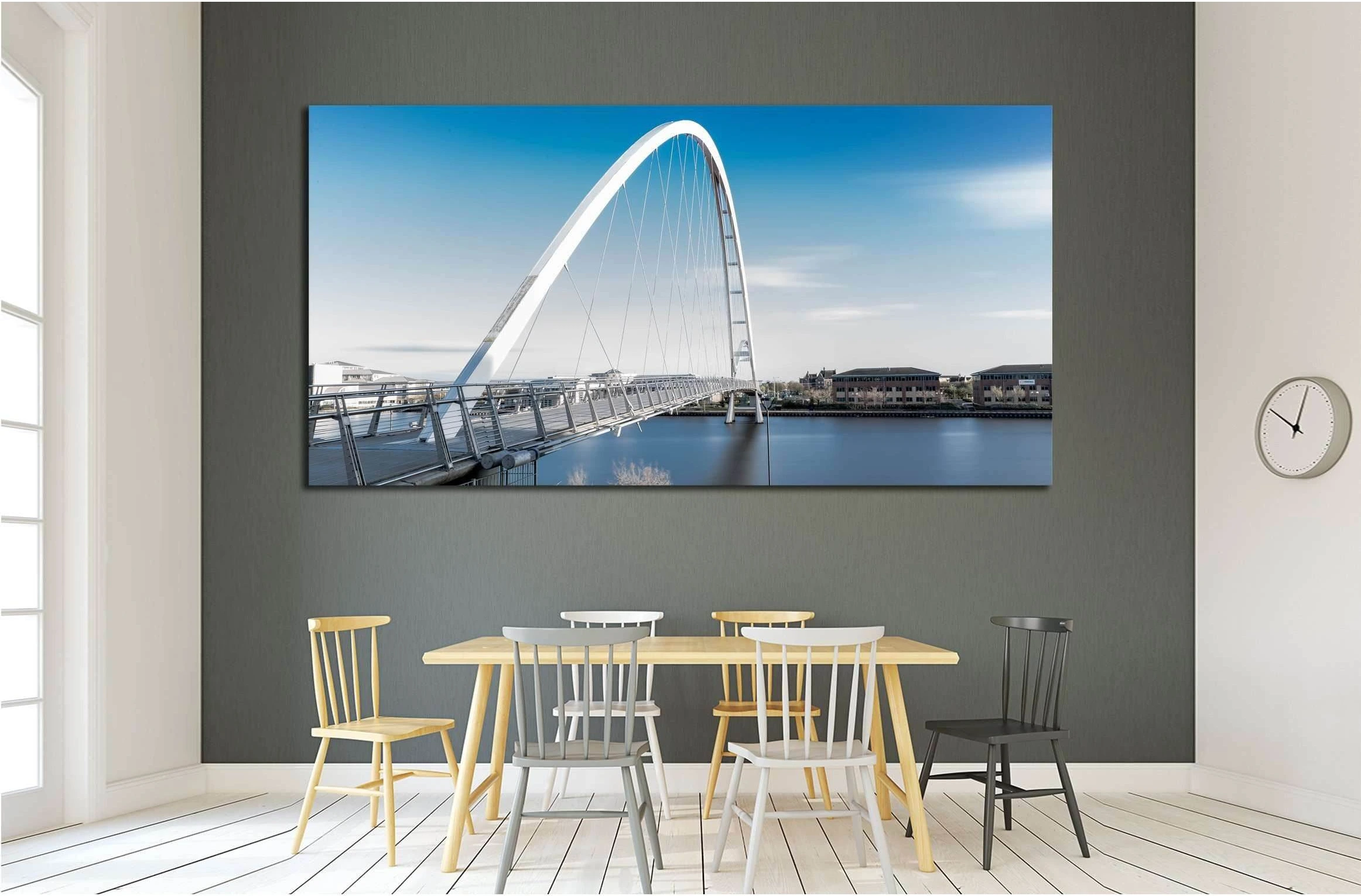 Infinity Bridge Stockton on Tees №1757 Ready to Hang Canvas Print - Zellart Canvas Prints ALL_Products, s-1757