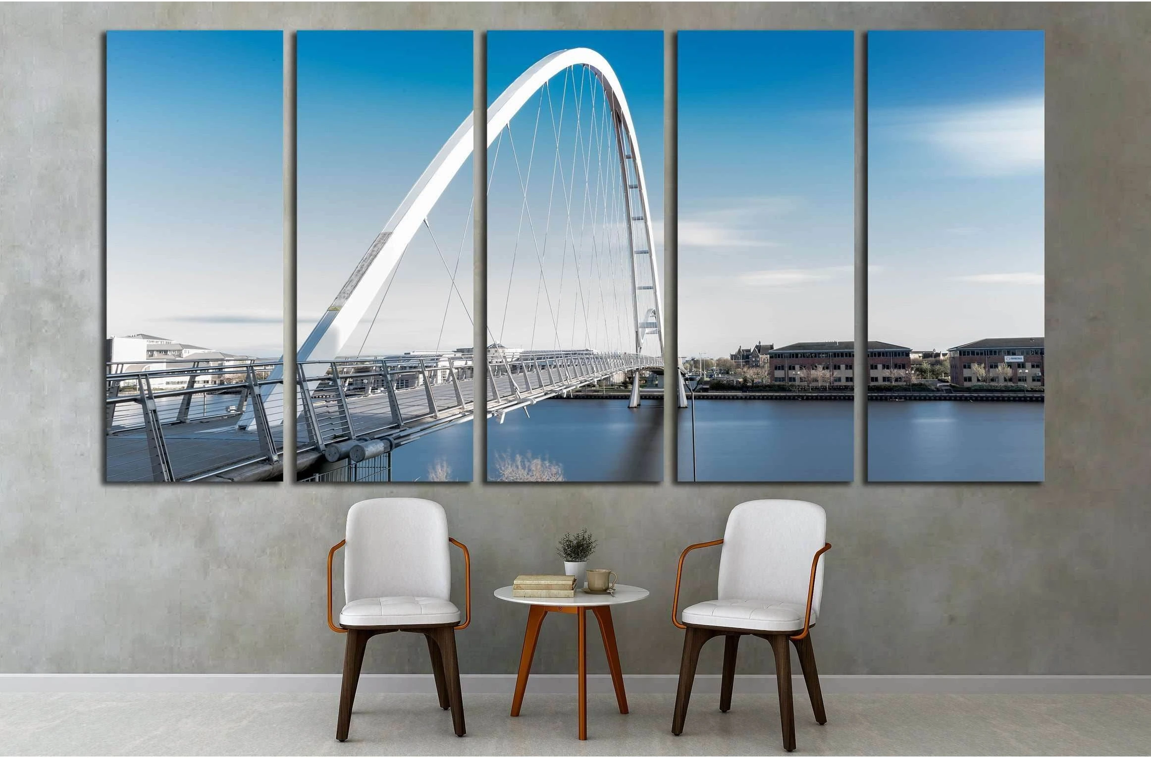 Infinity Bridge Stockton on Tees №1757 Ready to Hang Canvas Print - Zellart Canvas Prints ALL_Products, s-1757