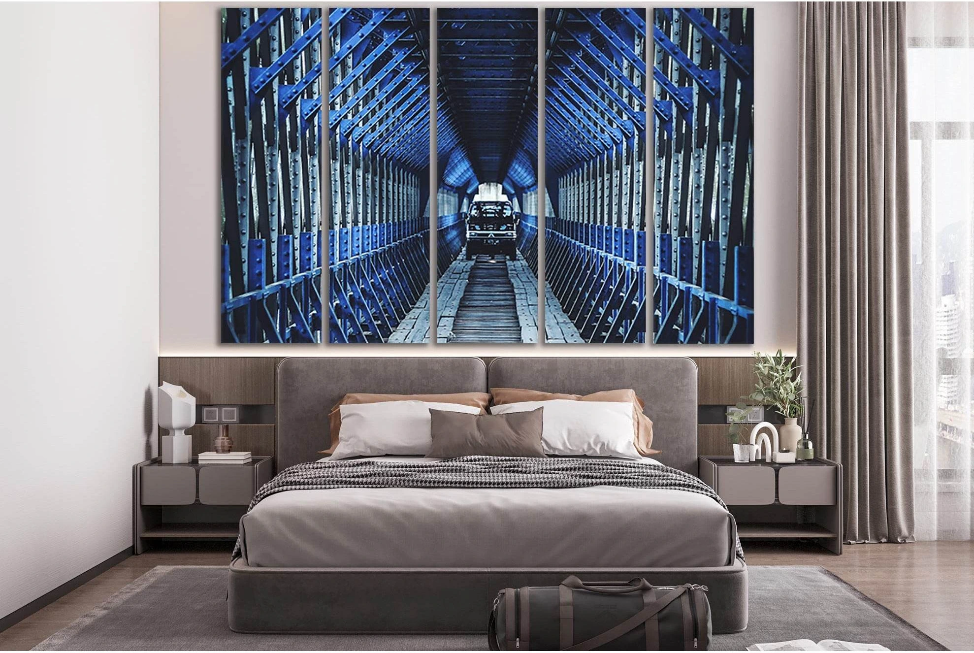 Inside Cirahong Bridge №SL1140 Ready to Hang Canvas Print - Zellart Canvas Prints 0new, ALL_Products, Bridges Wall Art