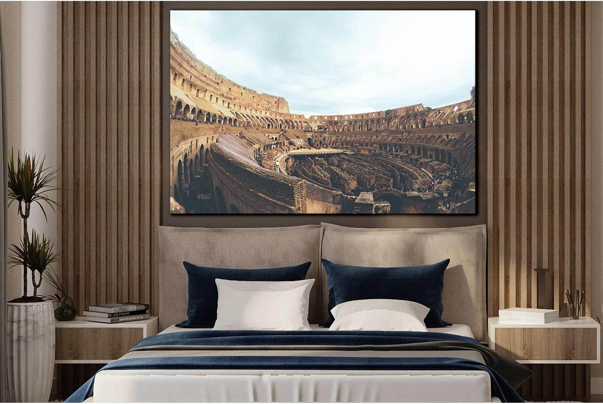 Inside The Coliseum In Rome №SL1406 Ready to Hang Canvas Print - Zellart Canvas Prints 0new, ALL_Products, Architecture
