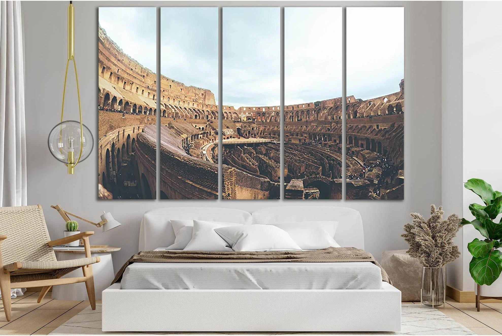 Inside The Coliseum In Rome №SL1406 Ready to Hang Canvas Print - Zellart Canvas Prints 0new, ALL_Products, Architecture