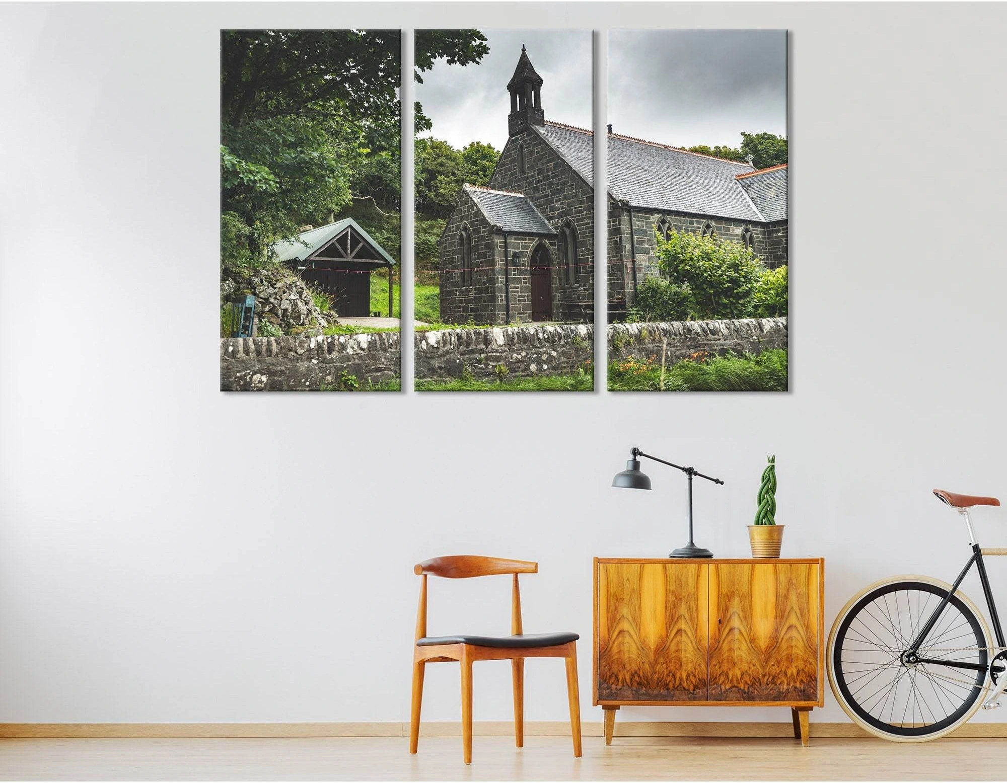 Irish Brick House Cottage №04202 Ready to Hang Canvas Print - Zellart Canvas Prints ALL_Products