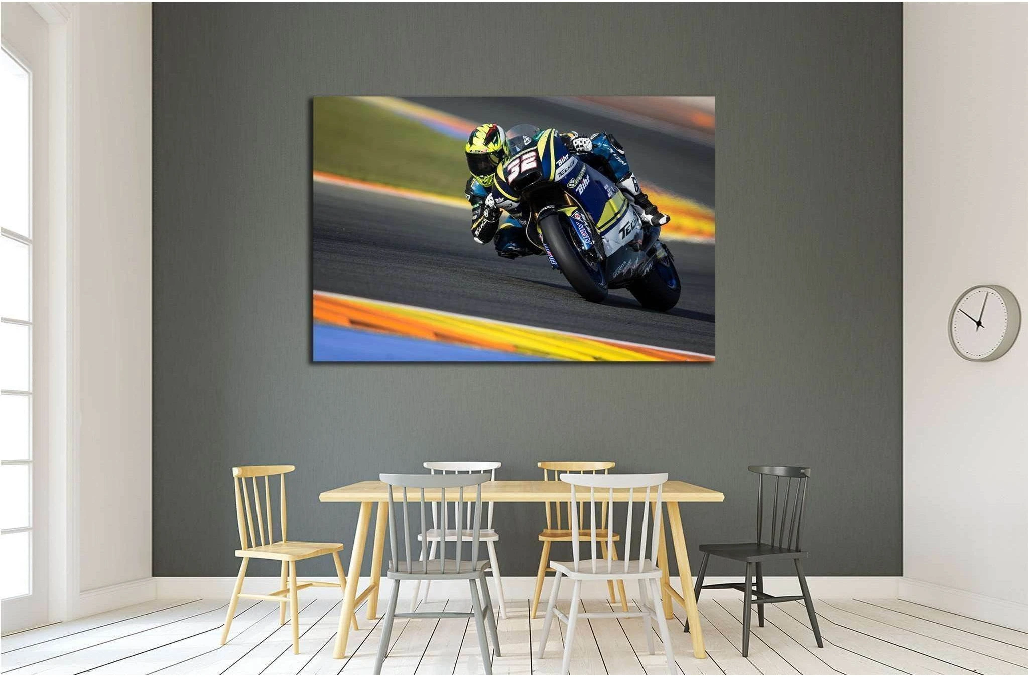Isaac Vinales, Motogp Grand Prix, Valencia, Spain №1892 Ready to Hang Canvas Print - Zellart Canvas Prints ALL_Products, s-1892