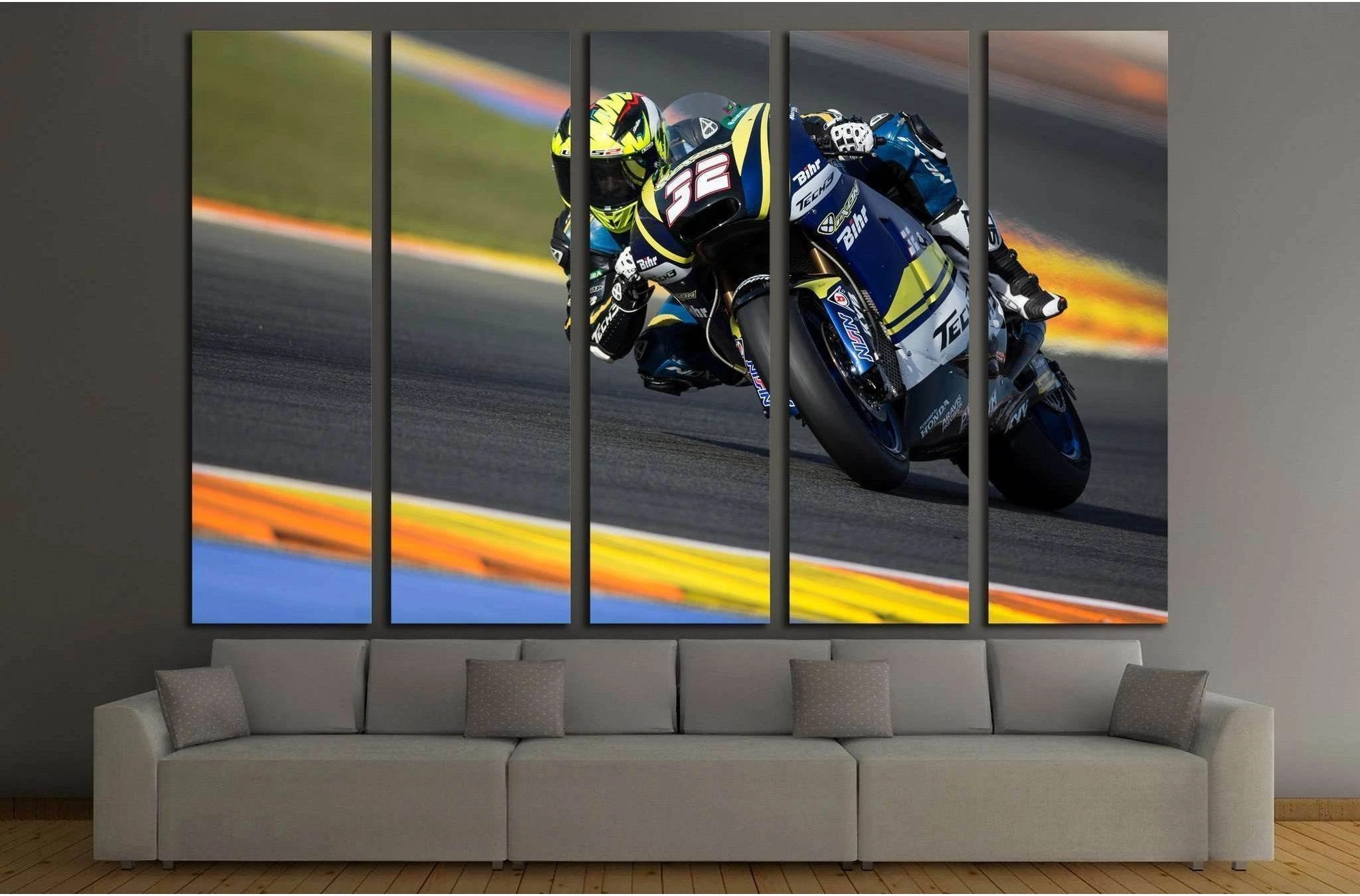 Isaac Vinales, Motogp Grand Prix, Valencia, Spain №1892 Ready to Hang Canvas Print - Zellart Canvas Prints ALL_Products, s-1892