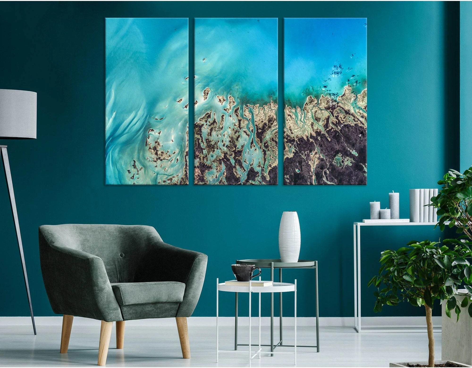 Island In The Ocean №04282 Ready to Hang Canvas Print - Zellart Canvas Prints ALL_Products