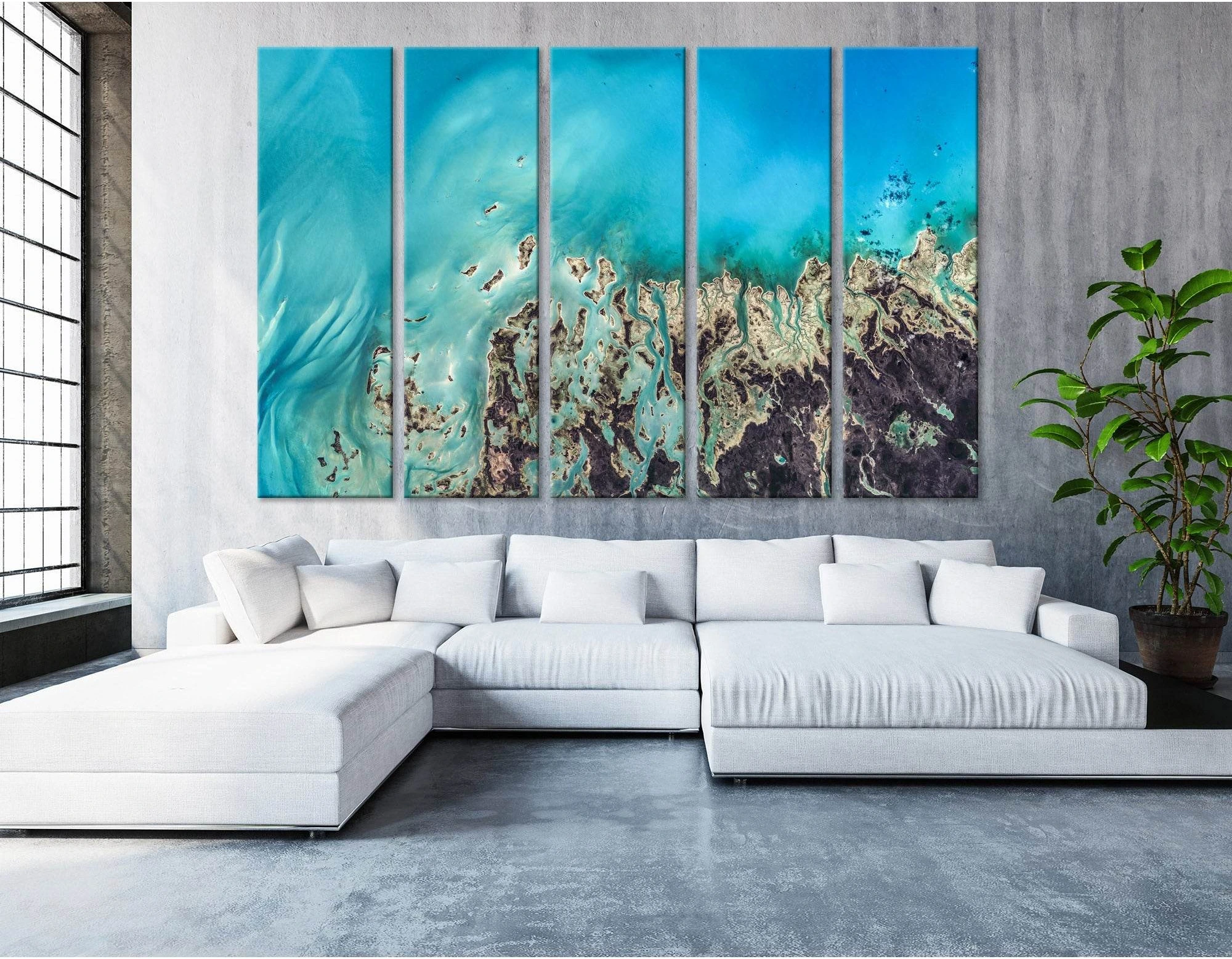 Island In The Ocean №04282 Ready to Hang Canvas Print - Zellart Canvas Prints ALL_Products