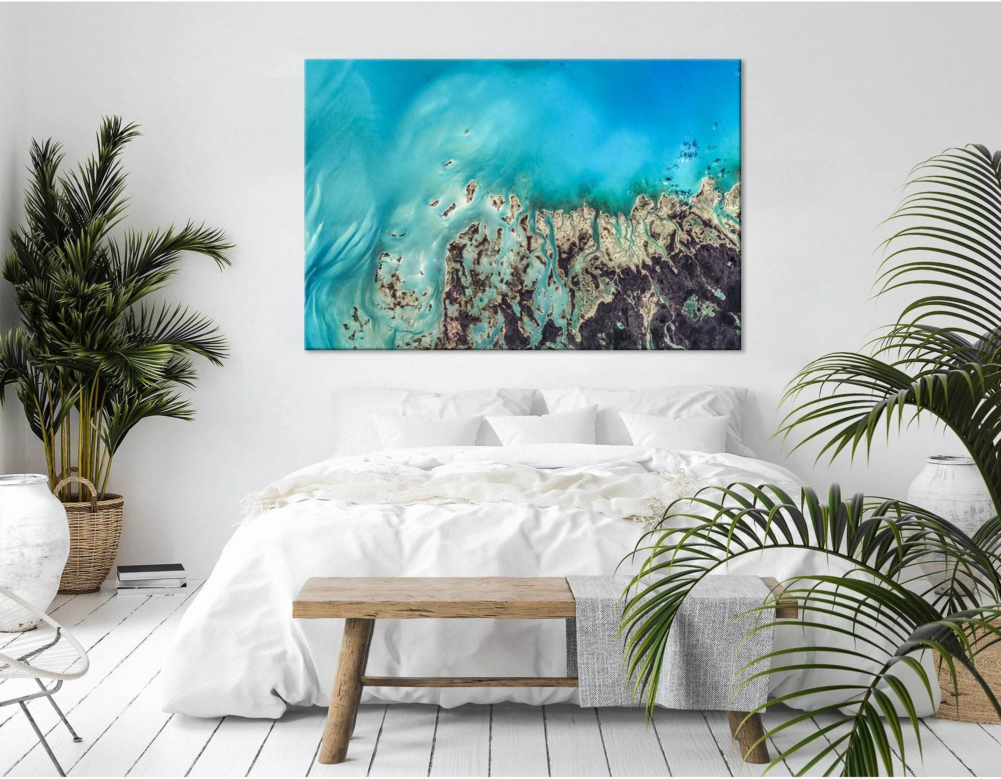 Island In The Ocean №04282 Ready to Hang Canvas Print - Zellart Canvas Prints ALL_Products
