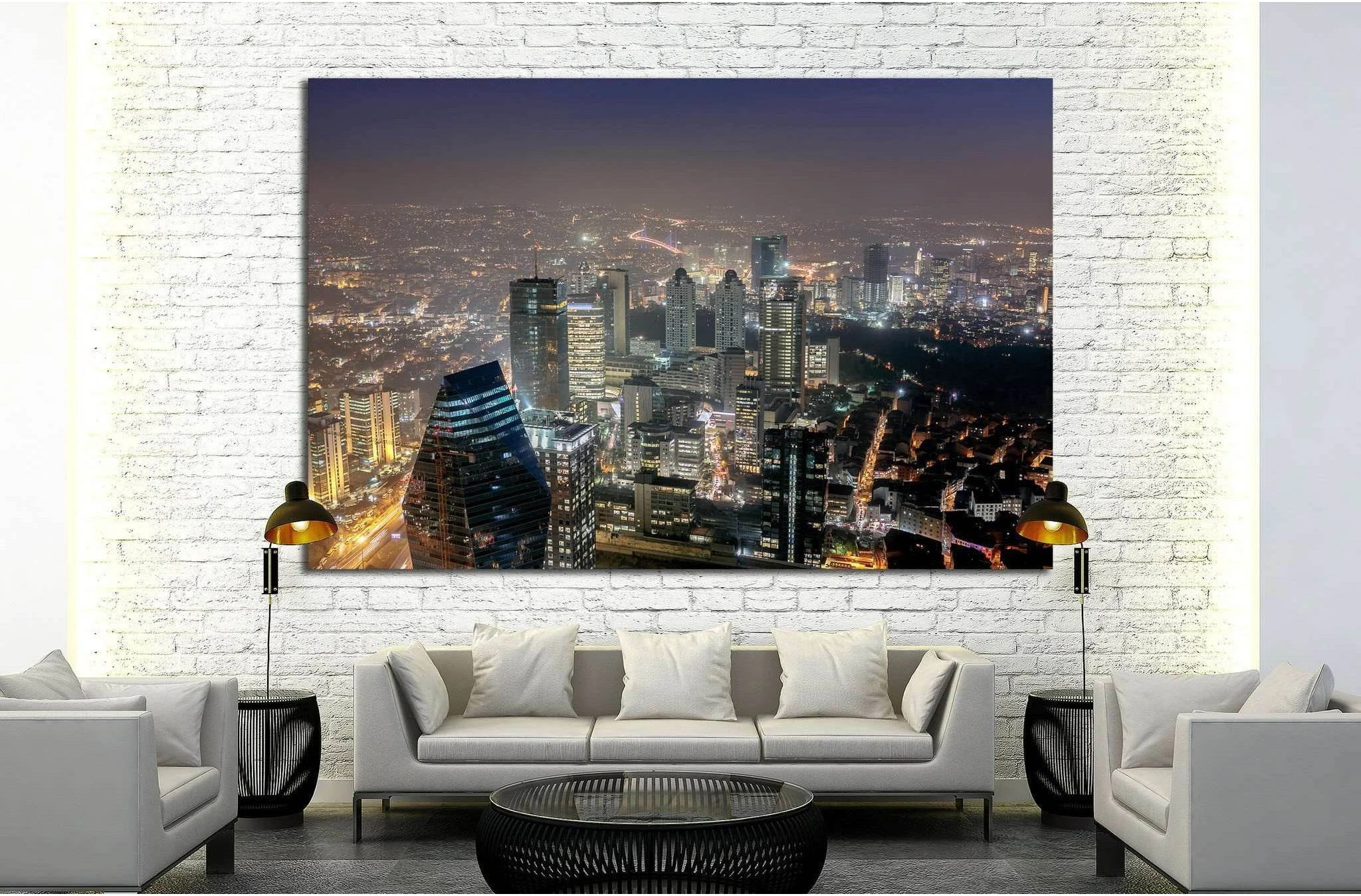 istanbul skyline №1174 Ready to Hang Canvas Print - Zellart Canvas Prints ALL_Products, s-1174