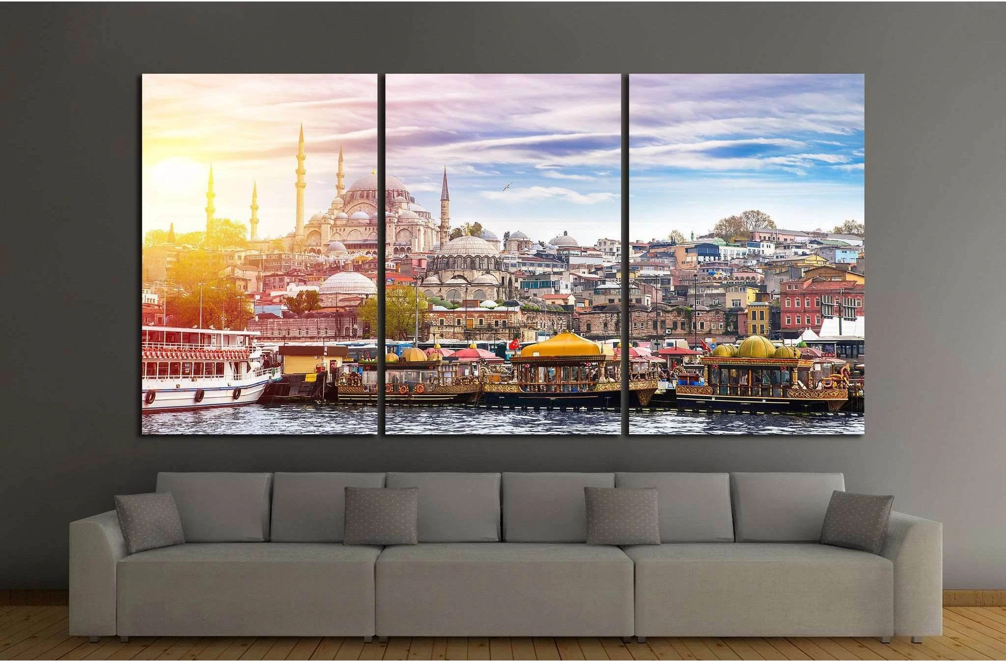 Istanbul, Turkey, Eastern Tourist City №1179 Ready to Hang Canvas Print - Zellart Canvas Prints ALL_Products, s-1179