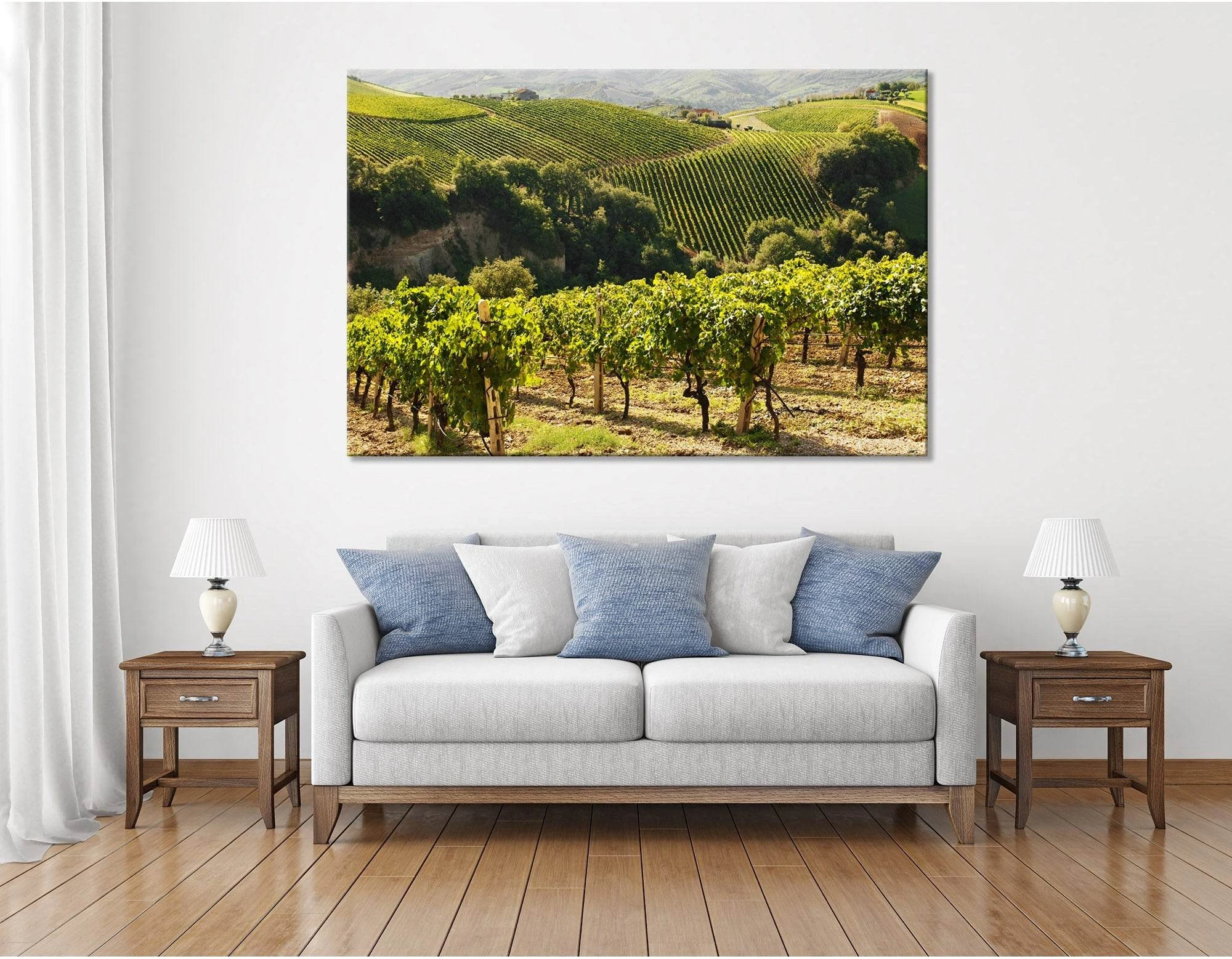 Italian Vineyard №04211 Ready to Hang Canvas Print - Zellart Canvas Prints ALL_Products