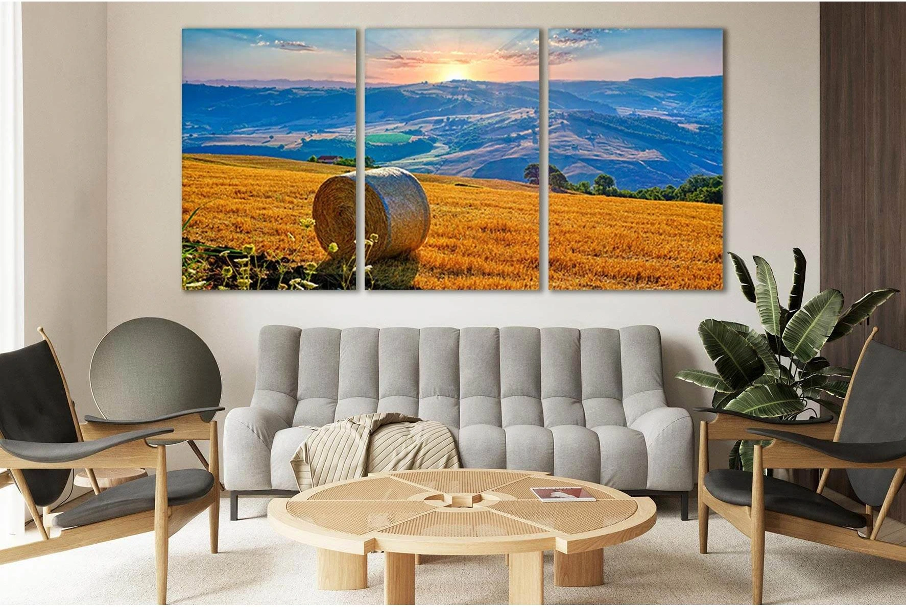 Italy Fields Dawn Landscape №SL215 Ready to Hang Canvas Print - Zellart Canvas Prints 0new, ALL_Products, SUNRISE & SUNSET WALL ART