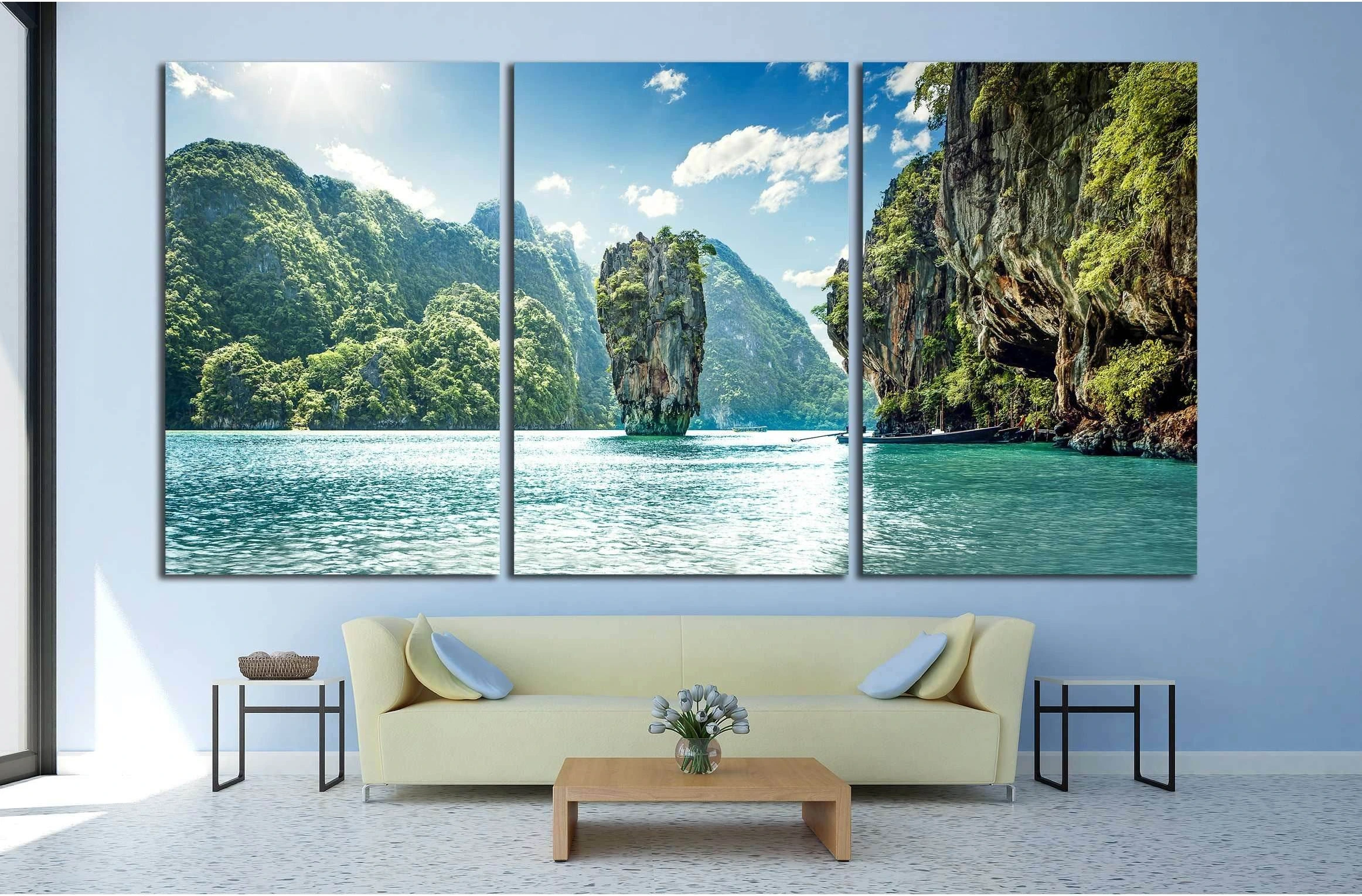 James Bond Island in Phang Nga Bay, Thailand №3091 Ready to Hang Canvas Print - Zellart Canvas Prints ALL_Products, s-3091