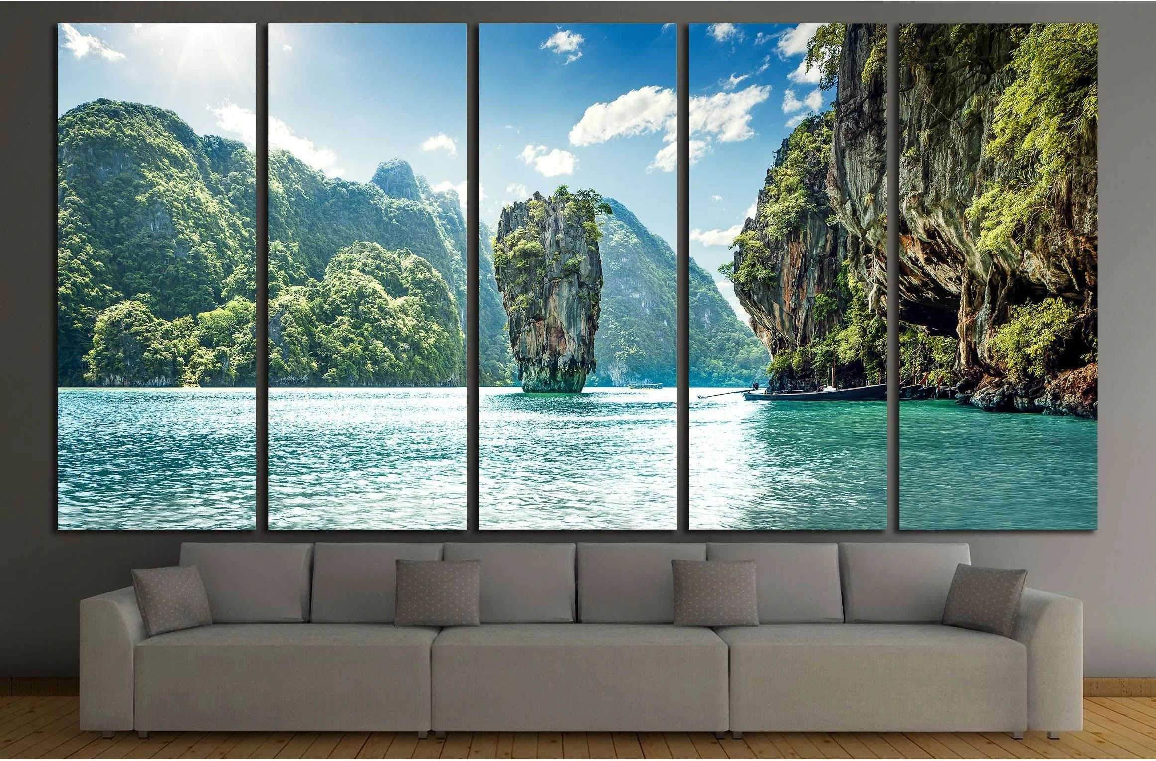 James Bond Island in Phang Nga Bay, Thailand №3091 Ready to Hang Canvas Print - Zellart Canvas Prints ALL_Products, s-3091