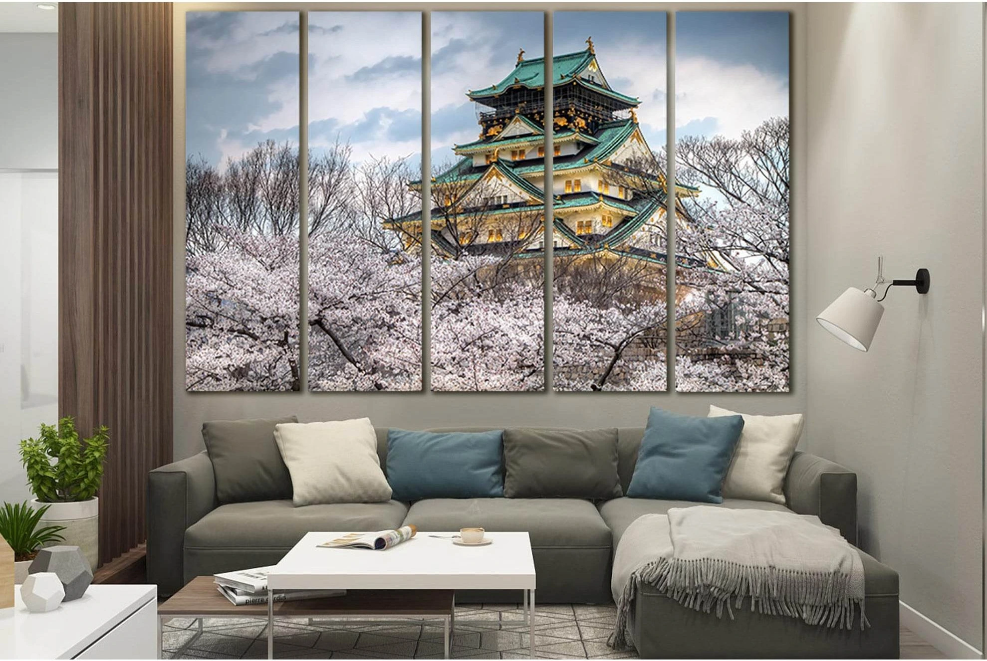 Japan Architecture And Spring №SL1364 Ready to Hang Canvas Print - Zellart Canvas Prints 0new, ALL_Products, Architecture