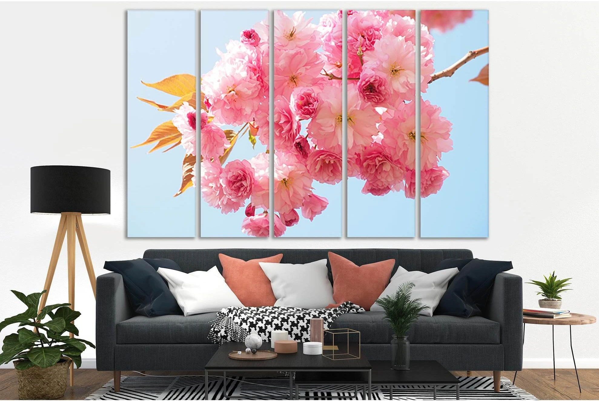 Japanese Cherry Blossom №SL511 Ready to Hang Canvas Print - Zellart Canvas Prints 0new, ALL_Products, Trees Wall Art