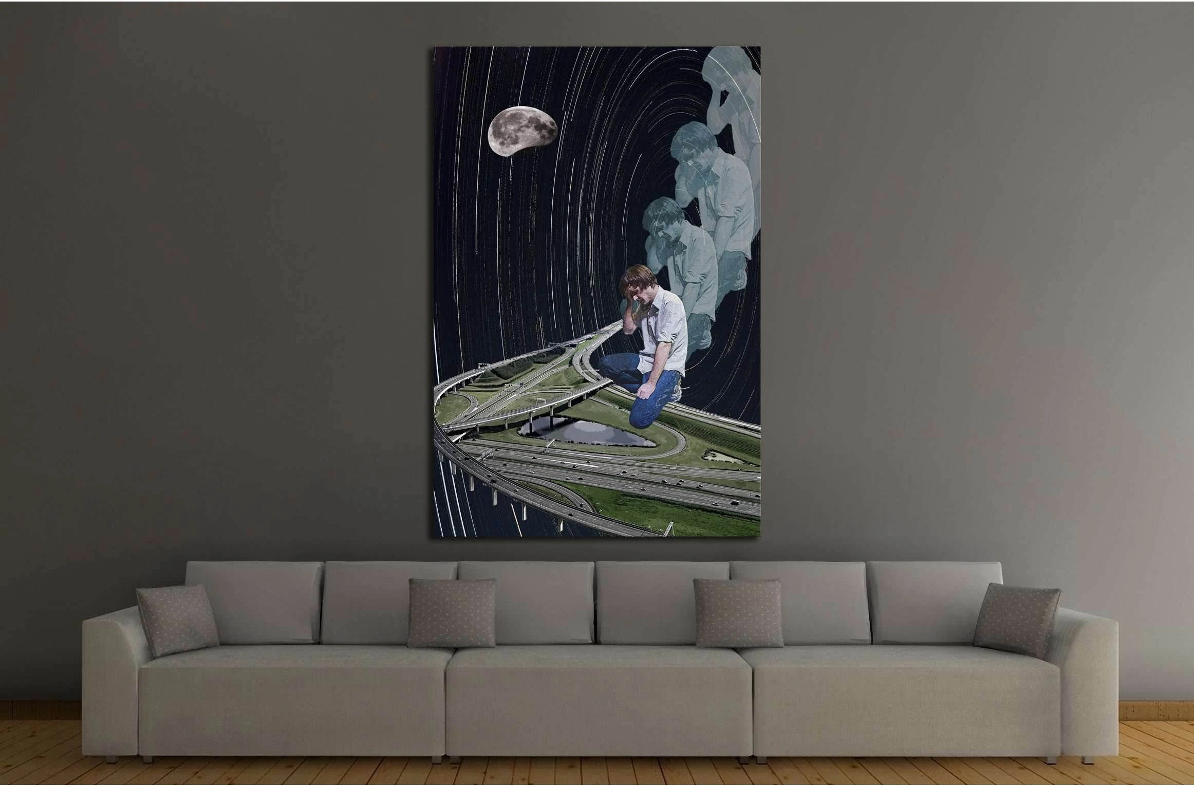 john maus love echo (Eugenia Loli) №3403 Ready to Hang Canvas Print - Zellart Canvas Prints ALL_Products, s-3403