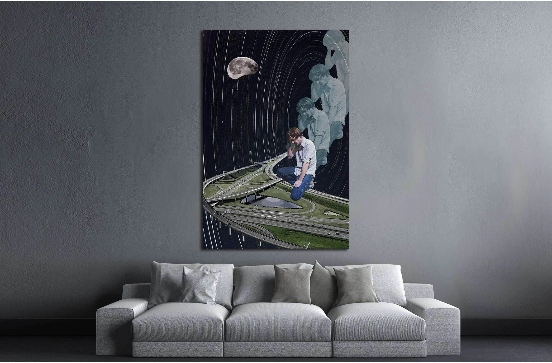 john maus love echo (Eugenia Loli) №3403 Ready to Hang Canvas Print - Zellart Canvas Prints ALL_Products, s-3403