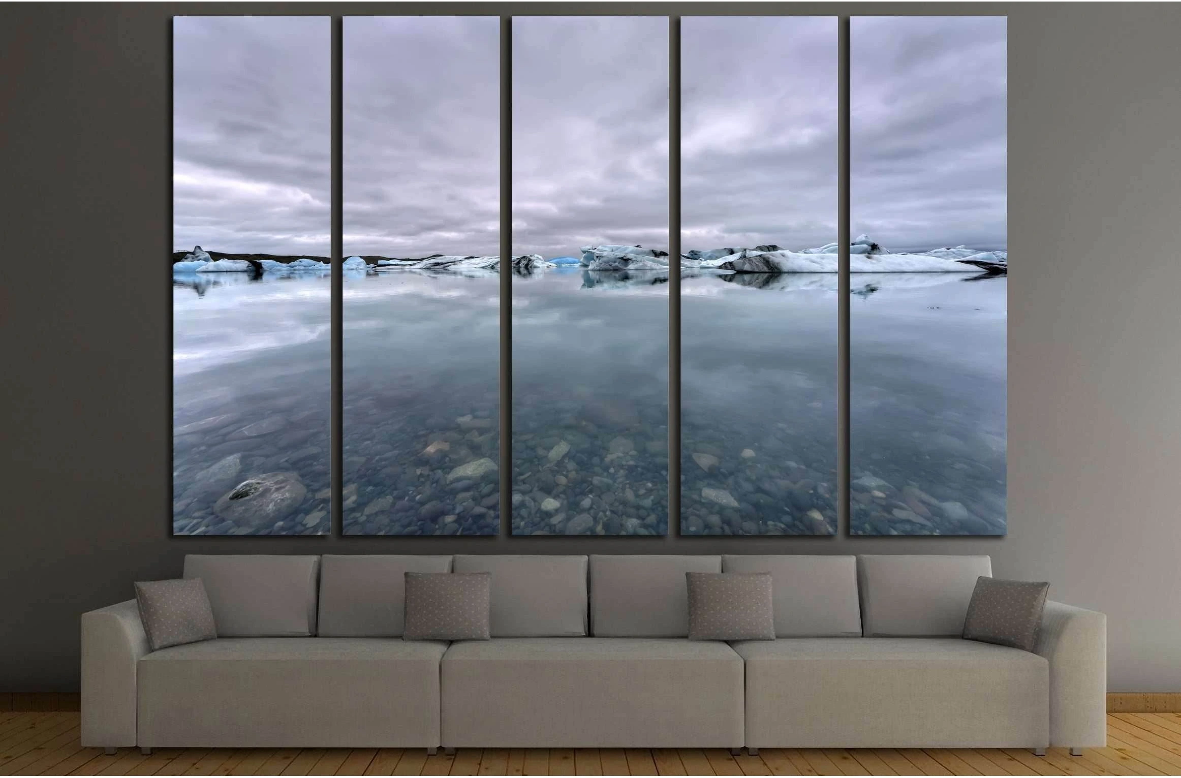 Jokulsarlon Glacial Lagoon - Jokulsarlon. Vatnajokull National Park. №2679 Ready to Hang Canvas Print - Zellart Canvas Prints ALL_Products, s-2679