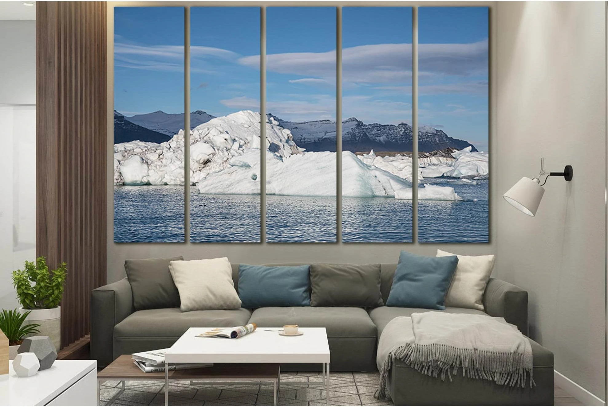 Jokulsarlon Glacier Lagoon In Iceland №SL1333 Ready to Hang Canvas Print - Zellart Canvas Prints 0new, ALL_Products, Glacials