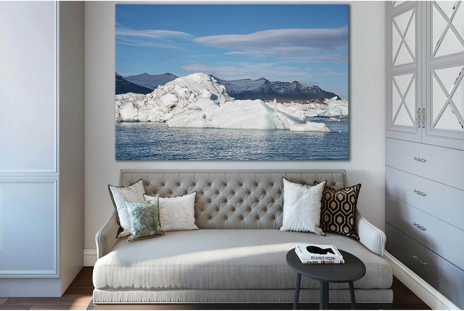 Jokulsarlon Glacier Lagoon In Iceland №SL1333 Ready to Hang Canvas Print - Zellart Canvas Prints 0new, ALL_Products, Glacials