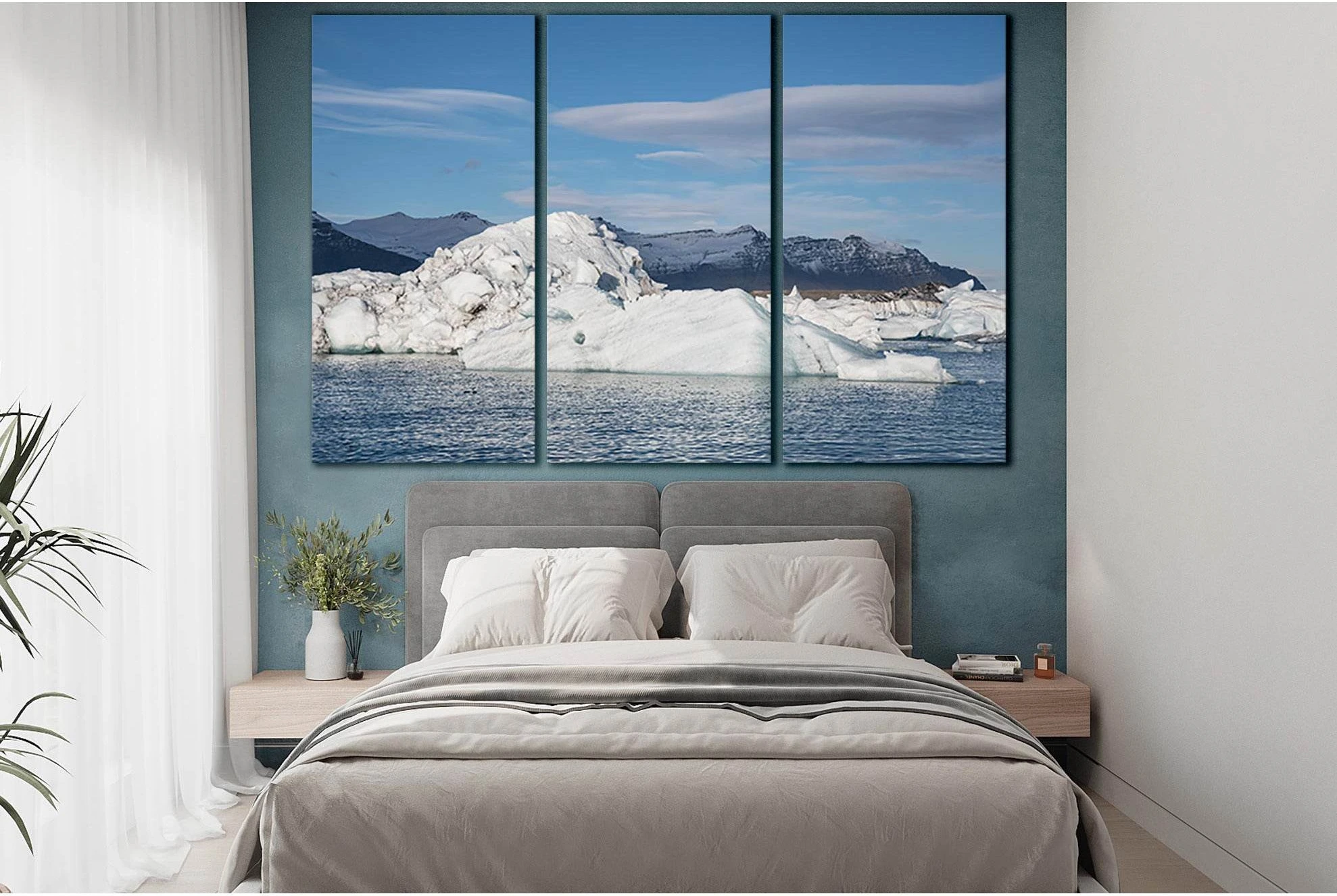 Jokulsarlon Glacier Lagoon In Iceland №SL1333 Ready to Hang Canvas Print - Zellart Canvas Prints 0new, ALL_Products, Glacials