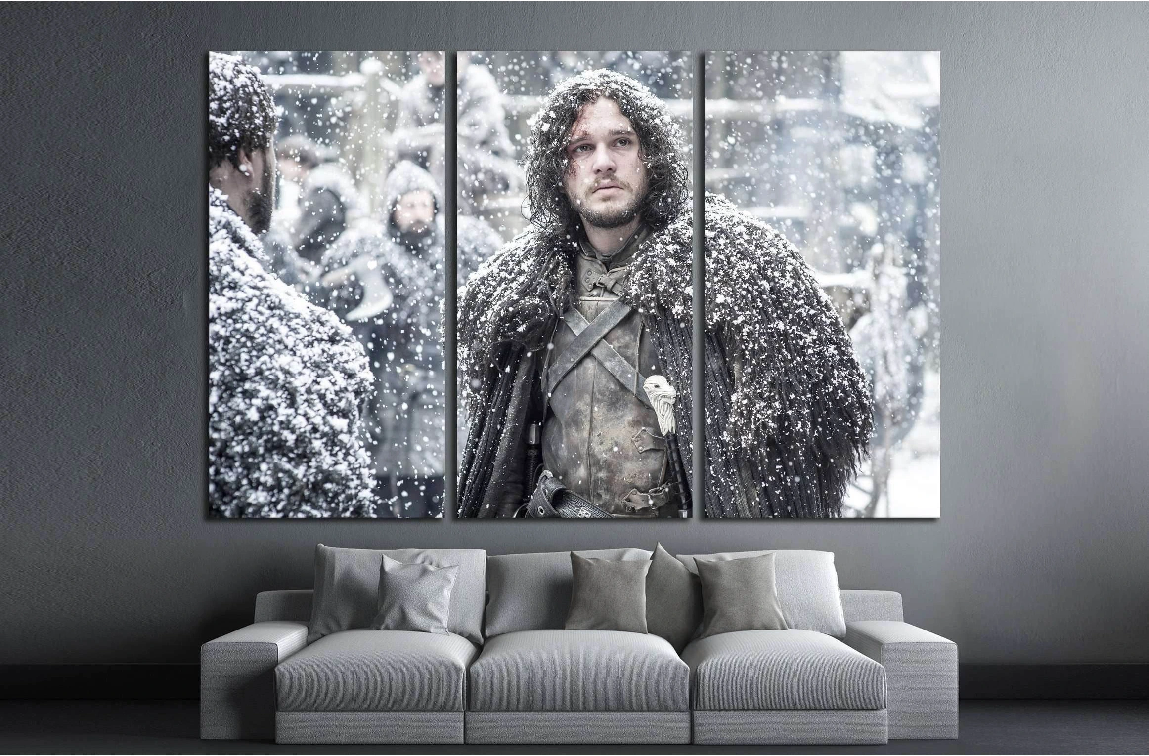 jon snow №3353 Ready to Hang Canvas Print - Zellart Canvas Prints ALL_Products, s-3353
