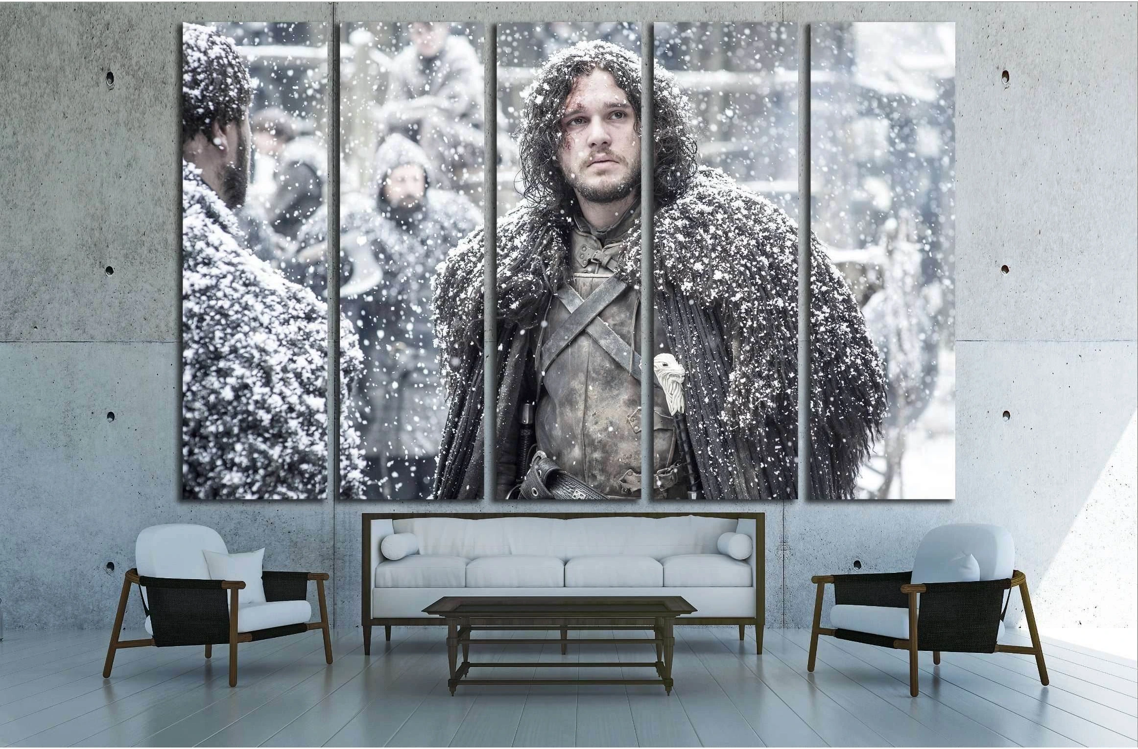 jon snow №3353 Ready to Hang Canvas Print - Zellart Canvas Prints ALL_Products, s-3353