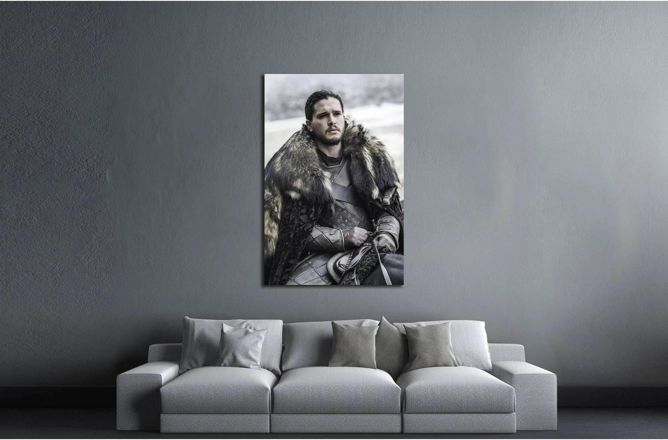 Jon Snow bastard son of Lord Eddard Stark №3320 Ready to Hang Canvas Print - Zellart Canvas Prints ALL_Products, s-3320