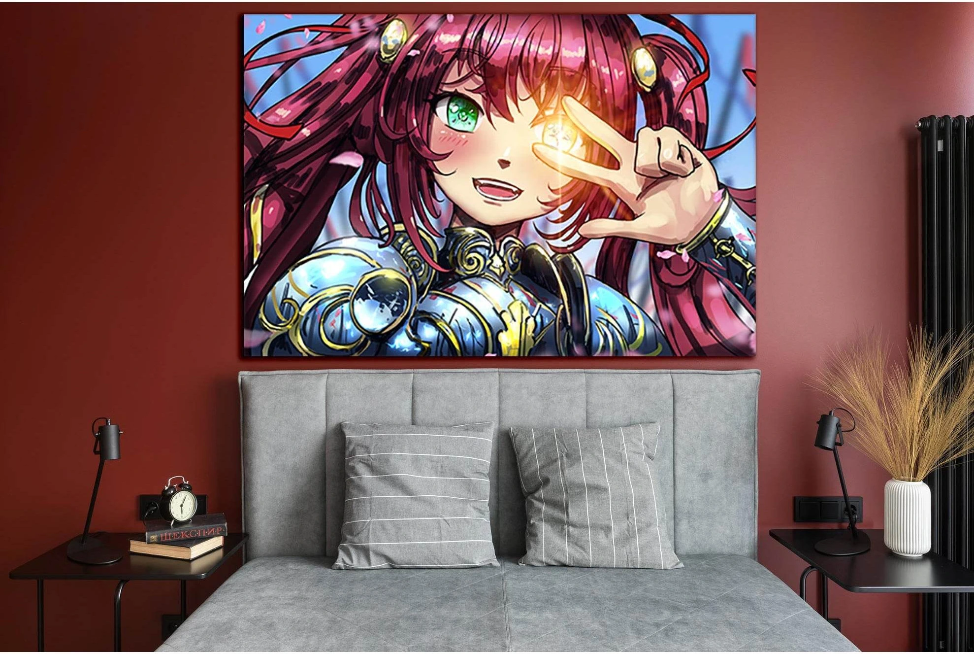 Joyful Anime Style Girl №SL1219 Ready to Hang Canvas Print - Zellart Canvas Prints 0new, ALL_Products, Fantasy And Sci Fi Wall Art