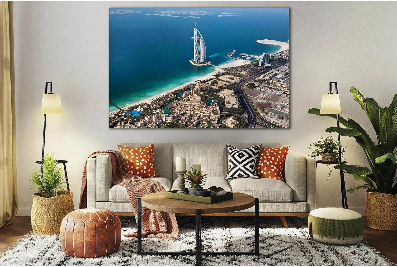 Jumeirah Al Naseem Hotel Dubai №SL352 Ready to Hang Canvas Print - Zellart Canvas Prints 0new, ALL_Products, Cityscapes & Skylines