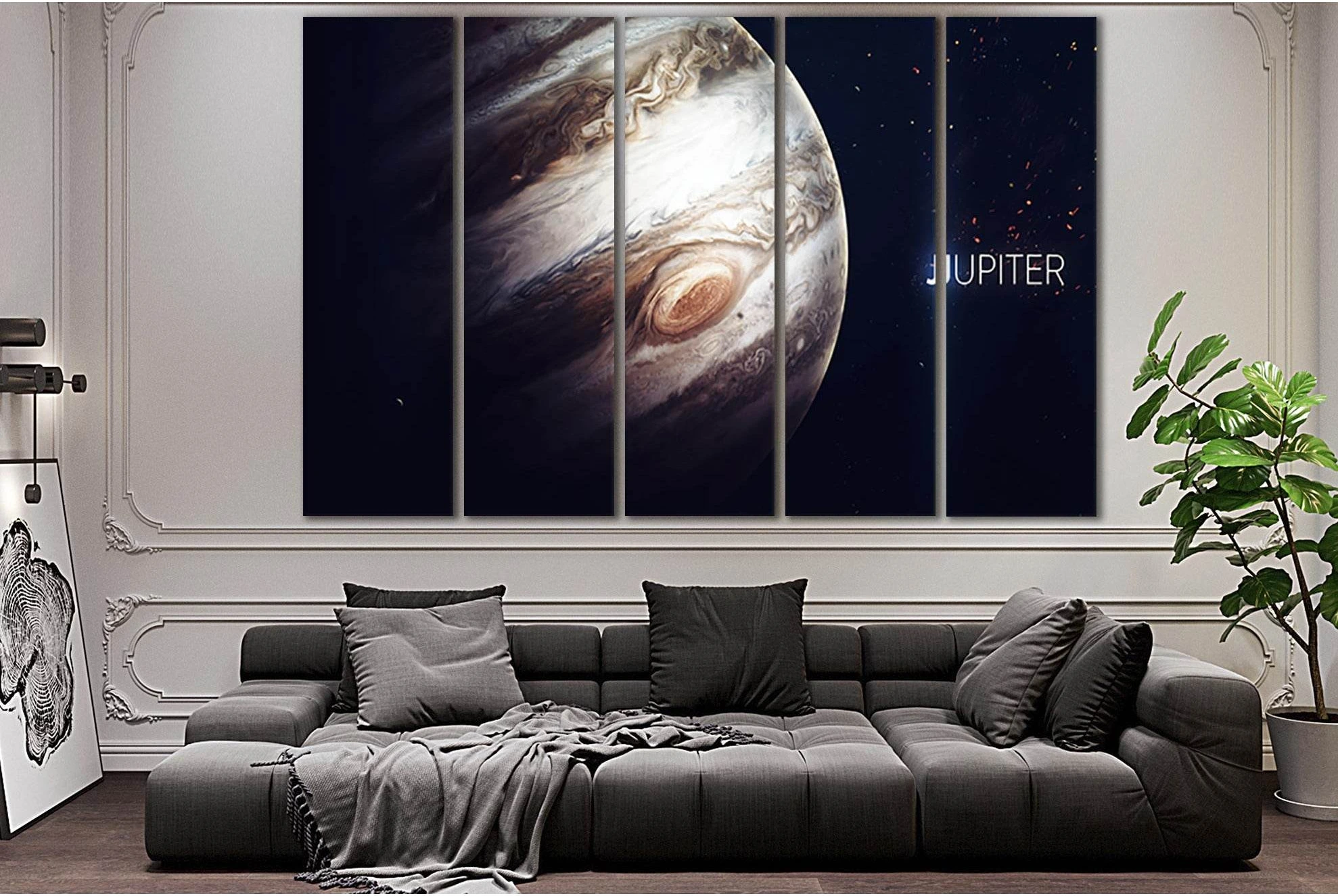 Jupiter High Resolution №SL404 Ready to Hang Canvas Print - Zellart Canvas Prints 0new, ALL_Products, Astronomy & Space Canvas Wall Art