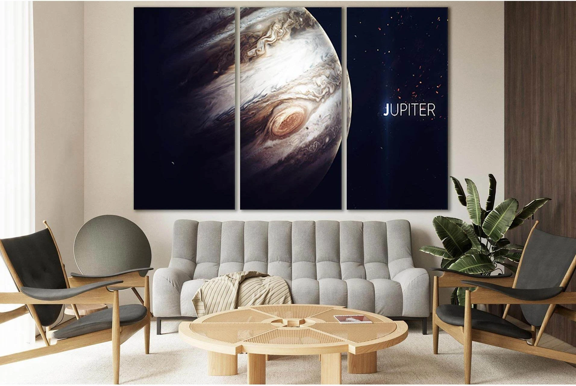 Jupiter High Resolution №SL404 Ready to Hang Canvas Print - Zellart Canvas Prints 0new, ALL_Products, Astronomy & Space Canvas Wall Art