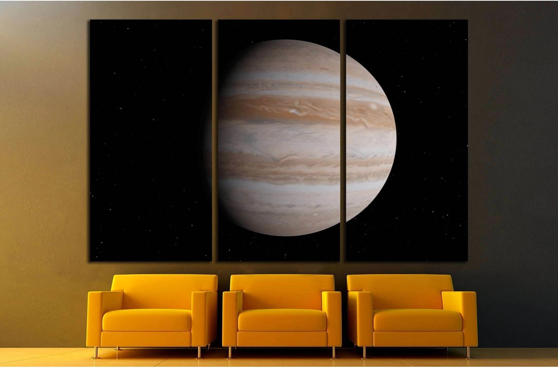Jupiter planet (Elements of this image furnished by NASA) №2422 Ready to Hang Canvas Print - Zellart Canvas Prints ALL_Products, s-2422