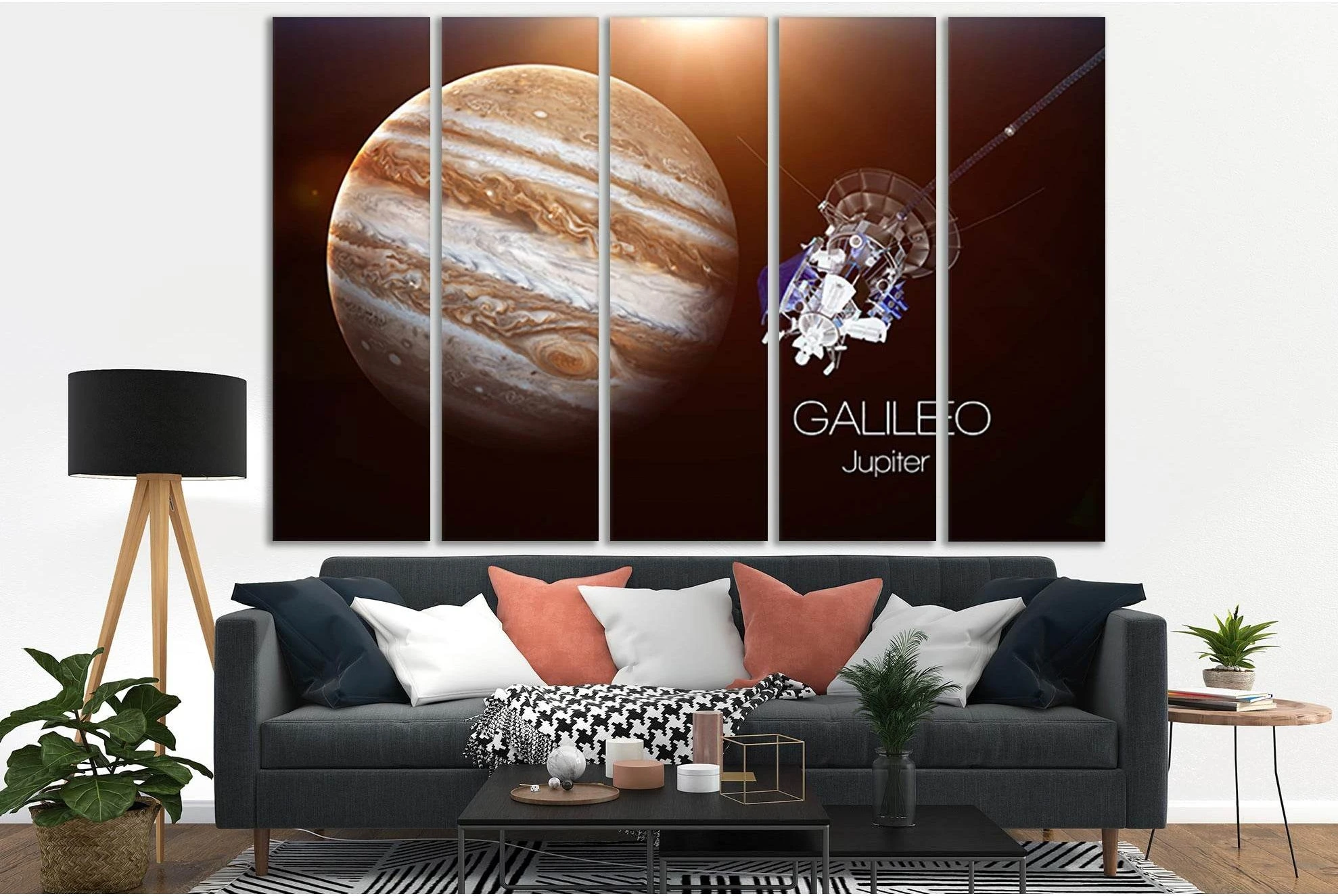 Jupiters Satellite Galileo №SL396 Ready to Hang Canvas Print - Zellart Canvas Prints 0new, ALL_Products, Astronomy & Space Canvas Wall Art