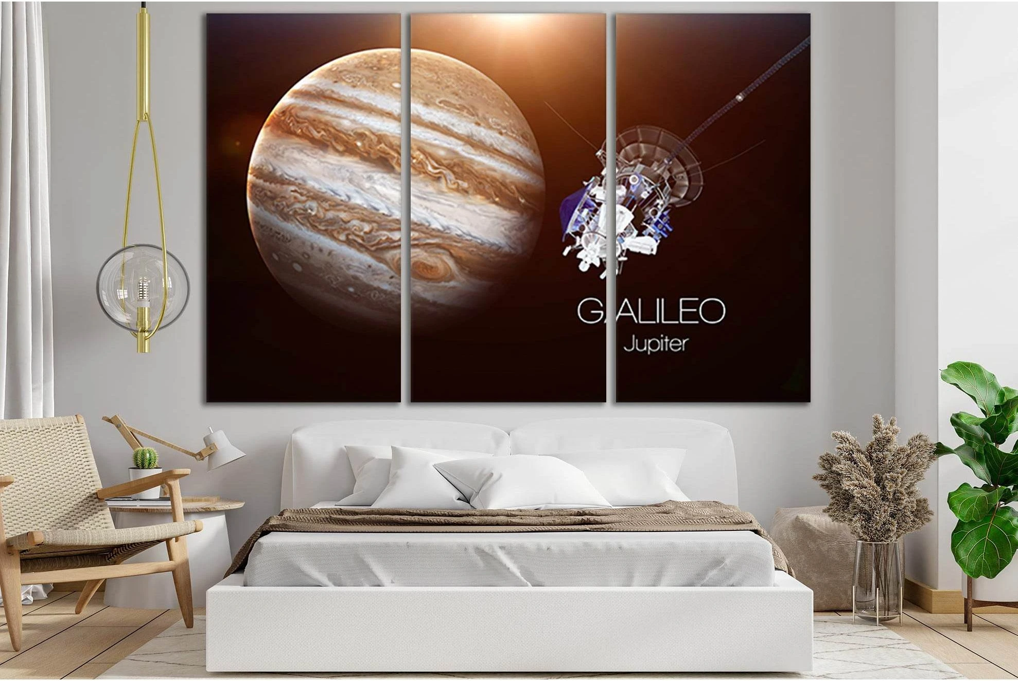 Jupiters Satellite Galileo №SL396 Ready to Hang Canvas Print - Zellart Canvas Prints 0new, ALL_Products, Astronomy & Space Canvas Wall Art