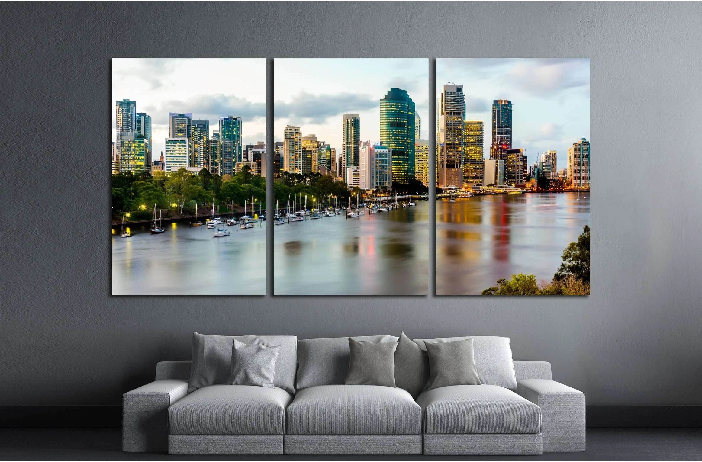 Kangaroo Point Cliffs №2642 Ready to Hang Canvas Print - Zellart Canvas Prints ALL_Products, s-2642