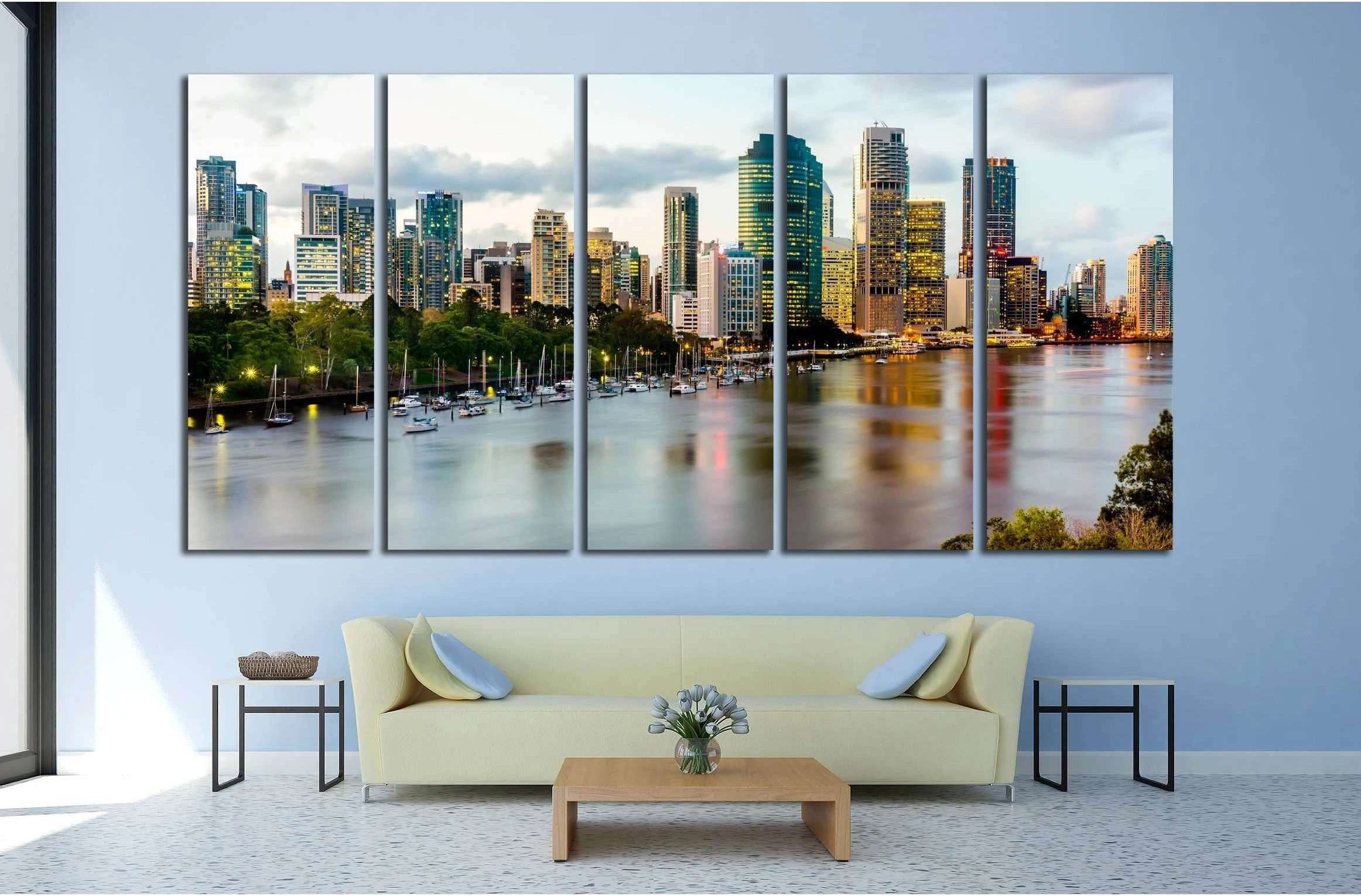 Kangaroo Point Cliffs №2642 Ready to Hang Canvas Print - Zellart Canvas Prints ALL_Products, s-2642