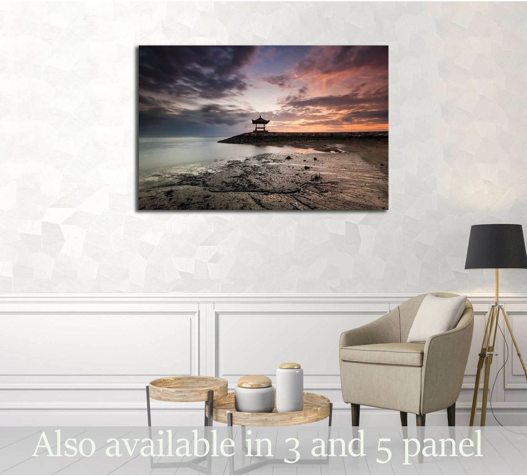 Karang beach, Sanur in Bali, Indonesia selected as horizon-led seascapes for seascape canvas wall art.