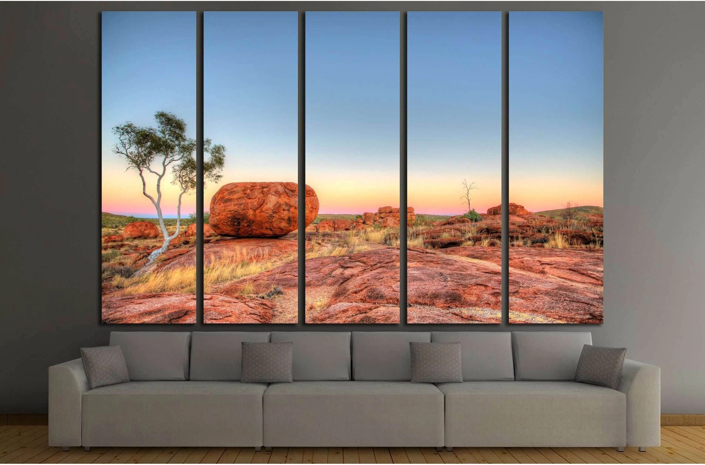 Karlu Karlu - Devils Marbles in outback Australia №3145 Ready to Hang Canvas Print - Zellart Canvas Prints ALL_Products, s-3145