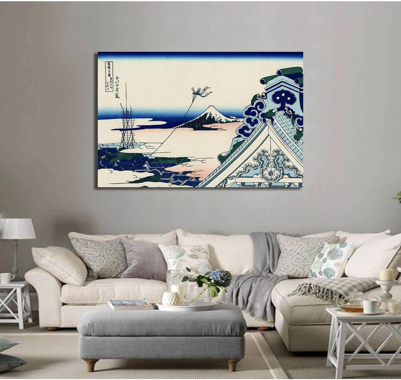 Katsushika Hokusai, Asakusa Honganji In The Eastern Capital - Ready to Hang Canvas Print - Zellart Canvas Prints 000Negative, 6200, ALL_Products