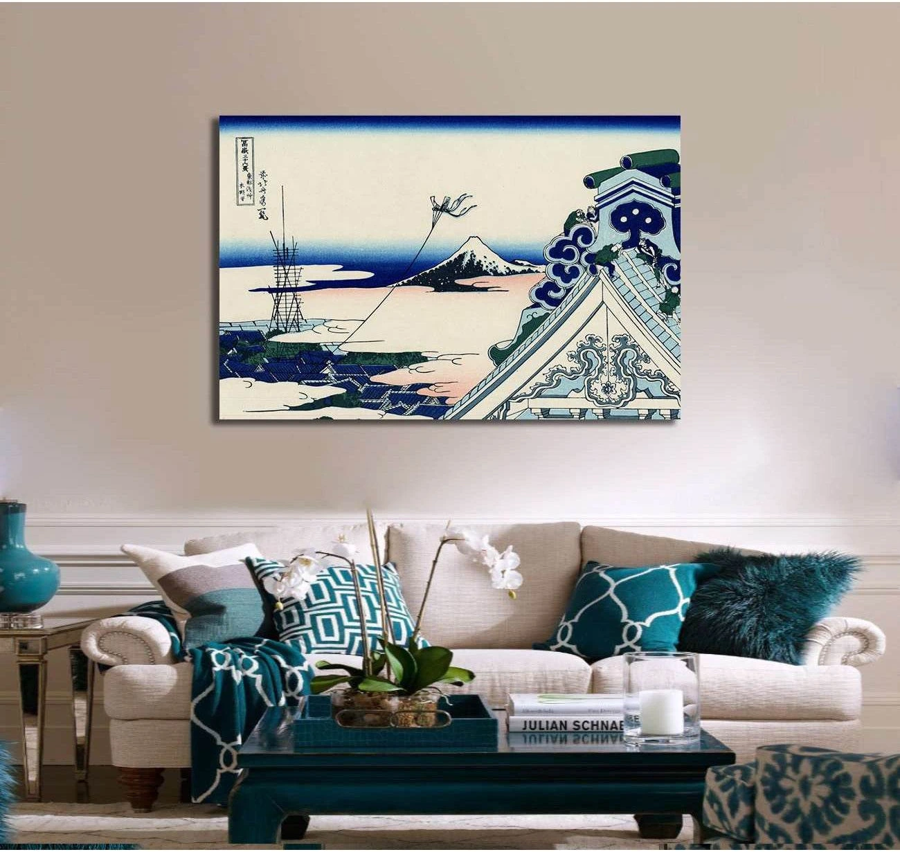 Katsushika Hokusai, Asakusa Honganji In The Eastern Capital - Ready to Hang Canvas Print - Zellart Canvas Prints 000Negative, 6200, ALL_Products