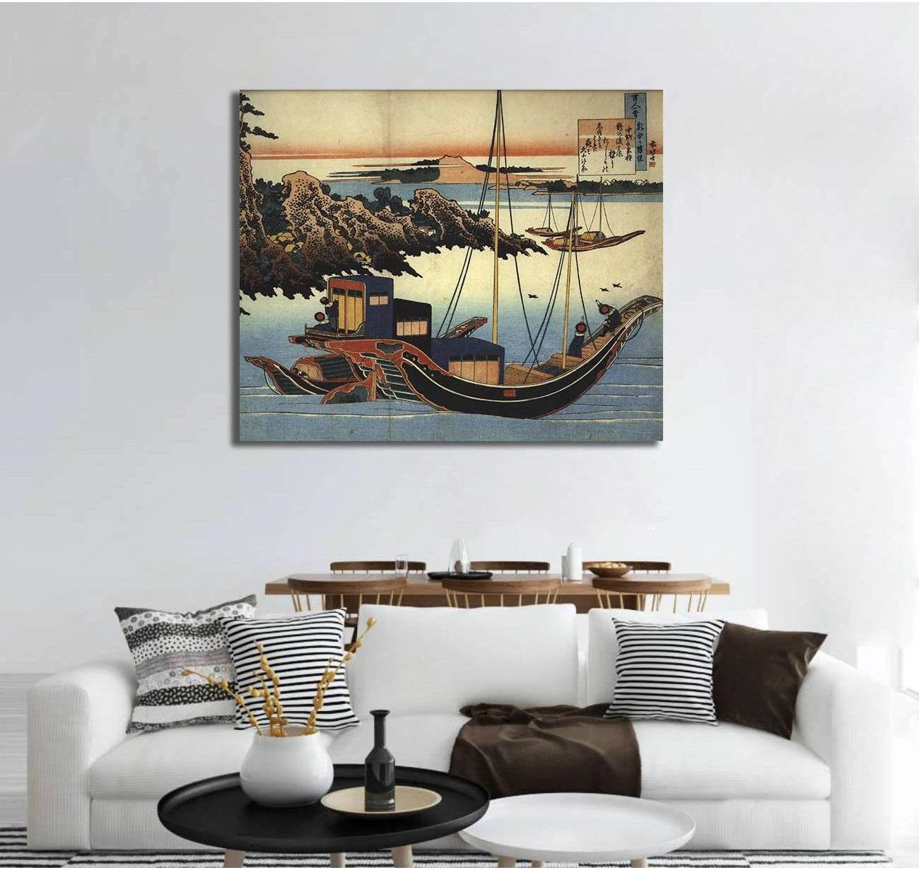 Katsushika Hokusai, Chunagon Yakamochi - Canvas print - Zellart Canvas Prints 000Negative, 6203, ALL_Products