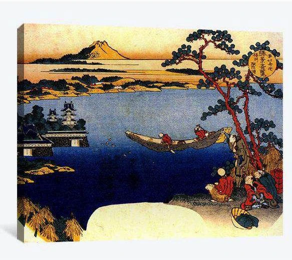 Katsushika Hokusai, Lake Suwa in Shinano Province - Canvas print - Zellart Canvas Prints 000Negative, 6213, ALL_Products