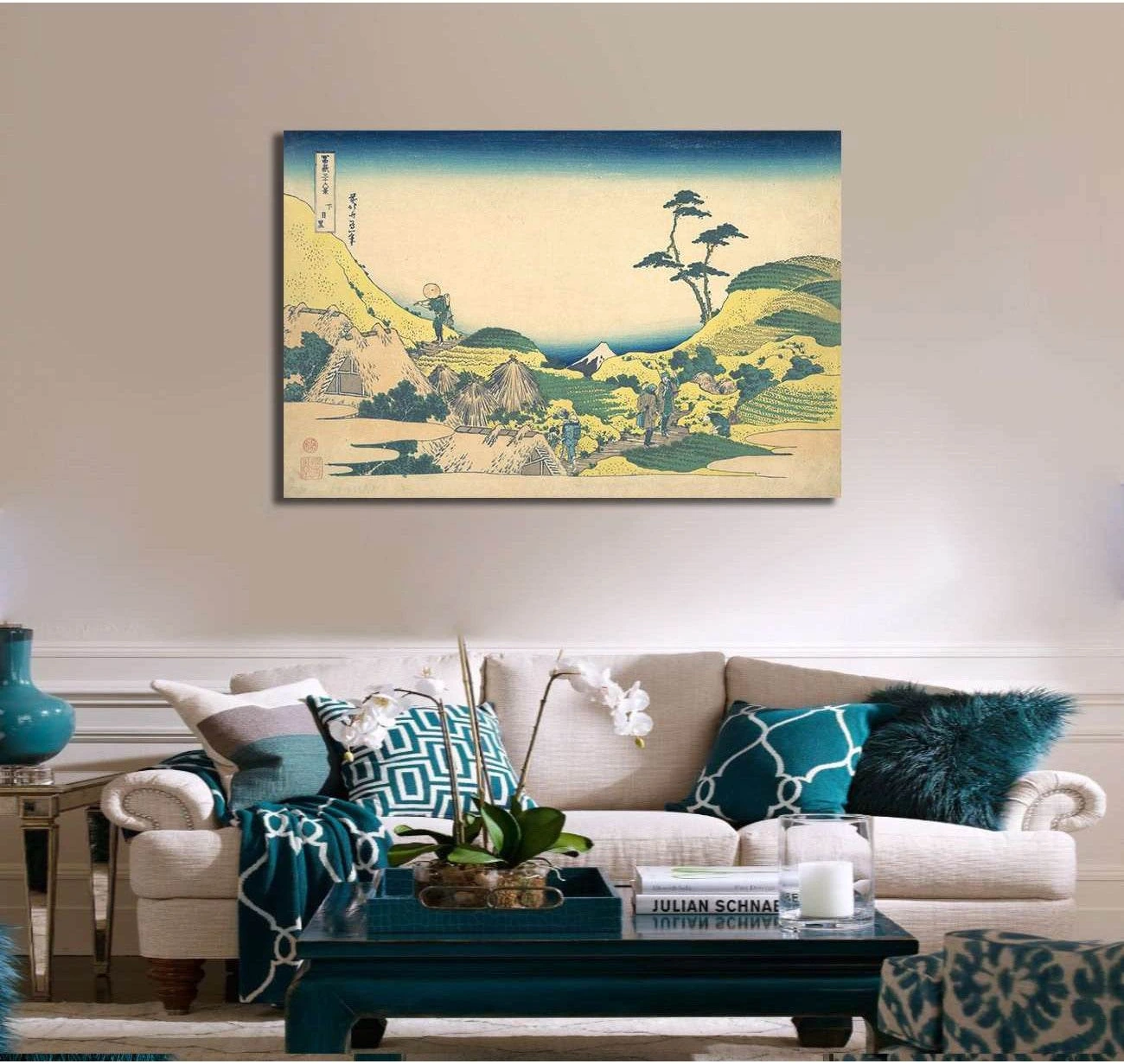Katsushika Hokusai, Lower Meguro - Canvas print - Zellart Canvas Prints 000Negative, 6215, ALL_Products