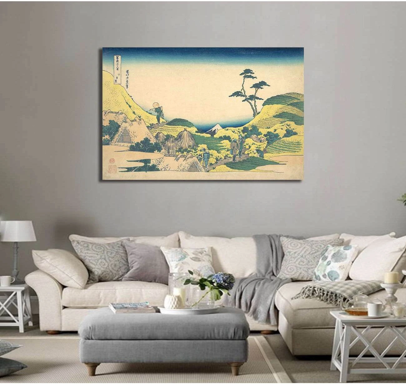 Katsushika Hokusai, Lower Meguro - Canvas print - Zellart Canvas Prints 000Negative, 6215, ALL_Products