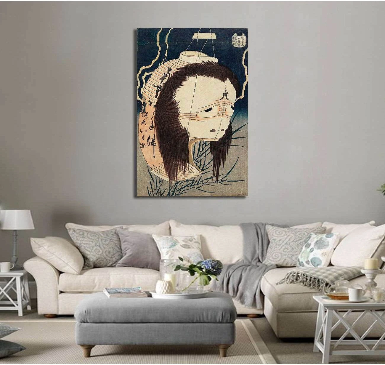 Katsushika Hokusai, The ghost of Oiwa - Canvas print - Zellart Canvas Prints 000Negative, 6217, ALL_Products