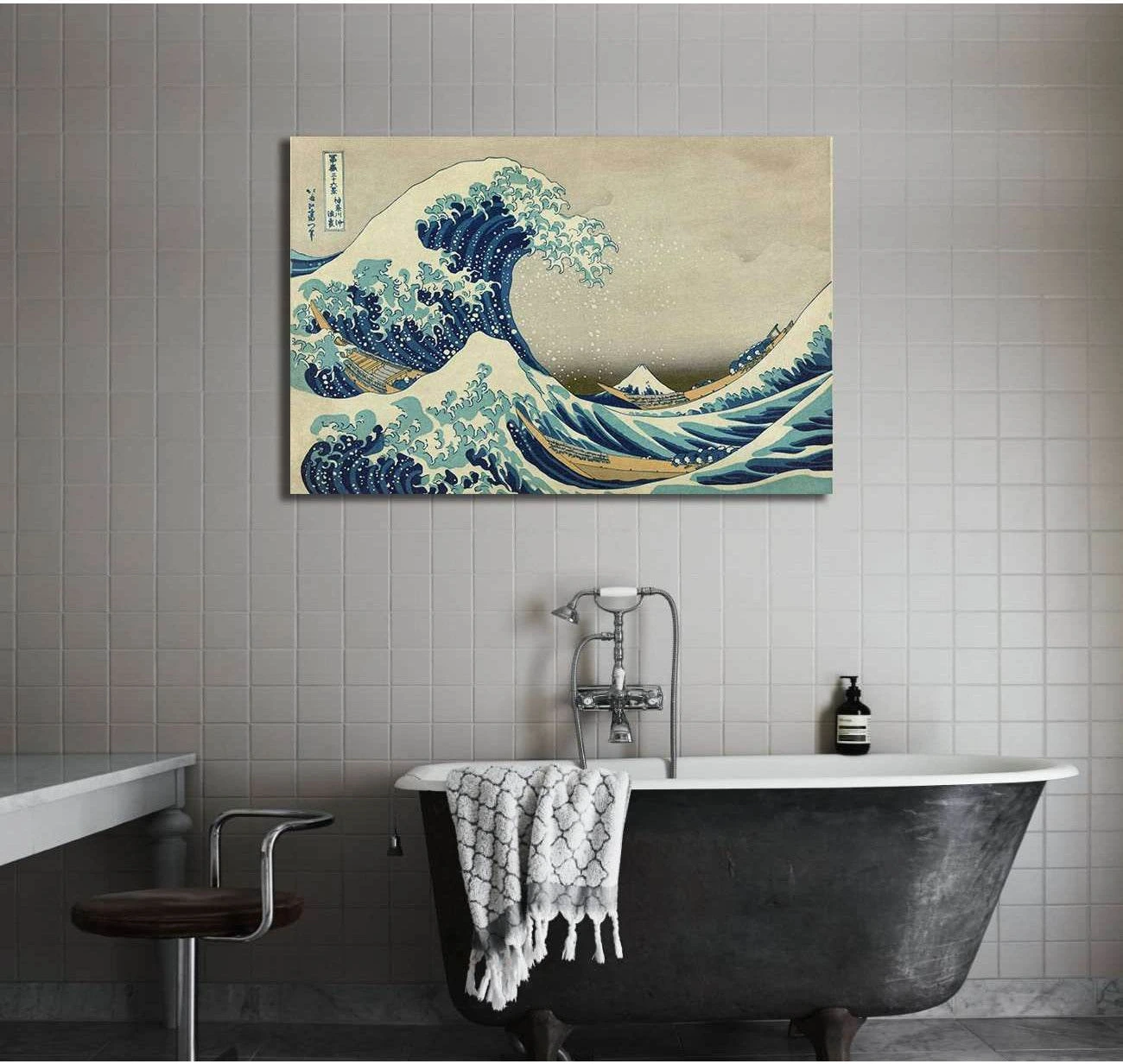 Katsushika Hokusai, The great wave off Kanagawa - Canvas print - Zellart Canvas Prints 000Negative, 6218, ALL_Products