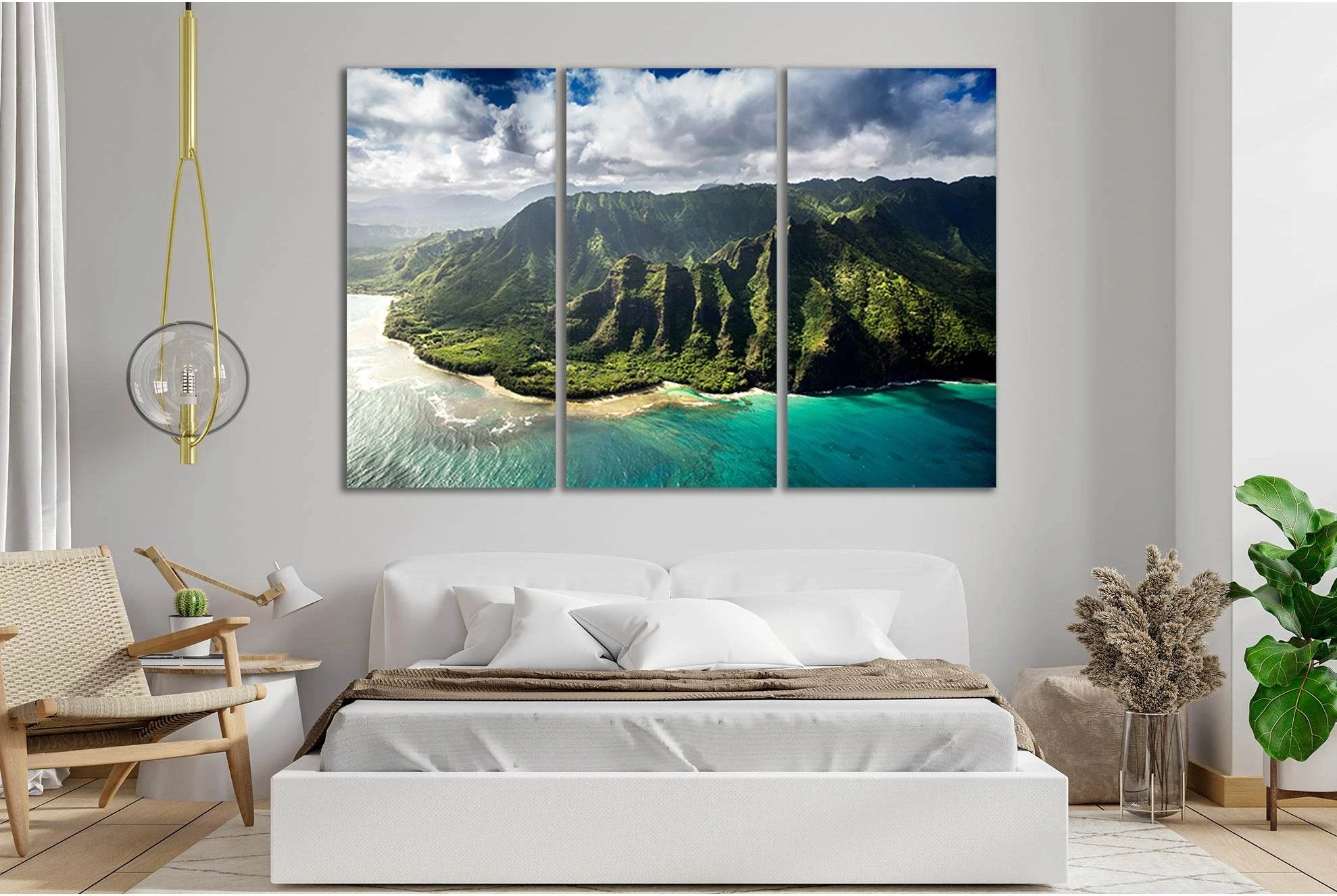 Kauai Hawaiian Islands №SL83 Ready to Hang Canvas Print - Zellart Canvas Prints 0new, ALL_Products, Beach Ocean & Waves