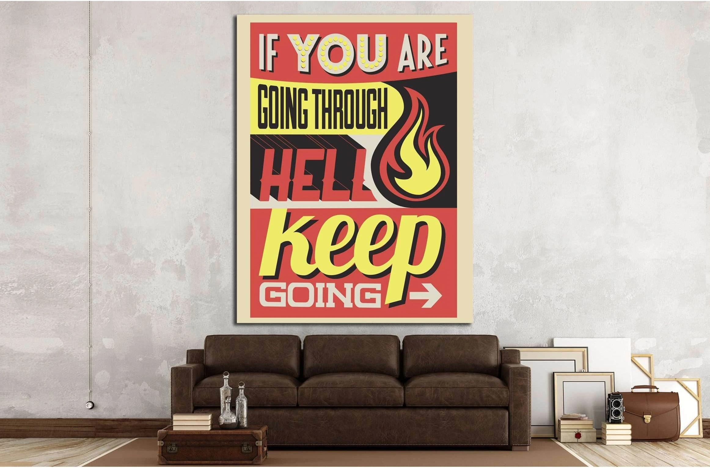 keep going №4536 Ready to Hang Canvas Print - Zellart Canvas Prints ALL_Products, s-4536