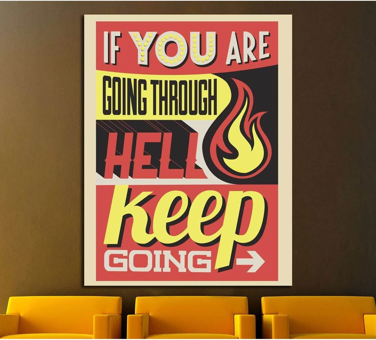keep going №4536 Ready to Hang Canvas Print - Zellart Canvas Prints ALL_Products, s-4536
